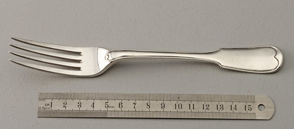 Extremely Rare Cape Silver Fiddle Thread Without Shoulders Table Fork - Lawrence Twentyman (2nd example)